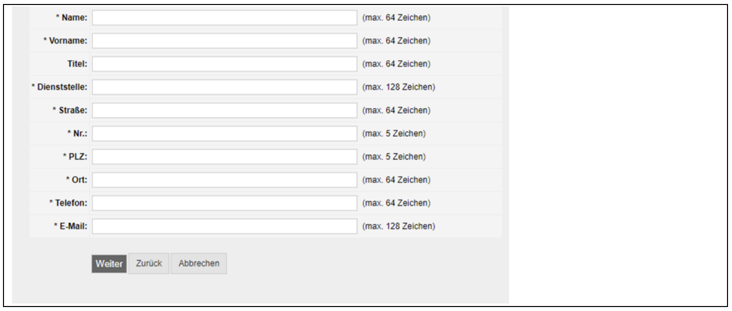 Daten des Antragstellers/Schlüsselverantwortlichen