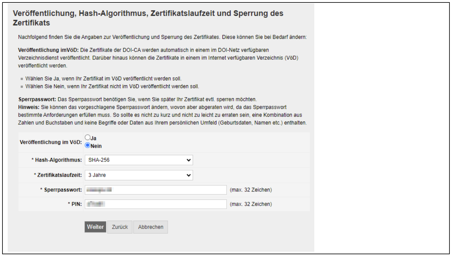 Veröffentlichung und Sperrung Zertifikate