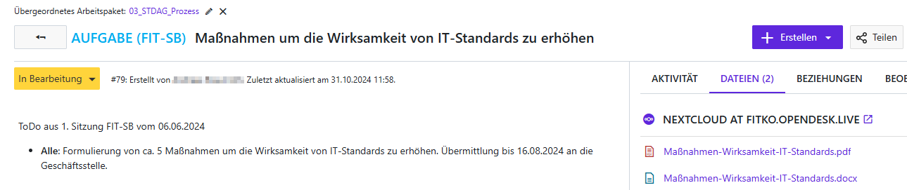 Aufgabe (FIT-SB) im Beispiel