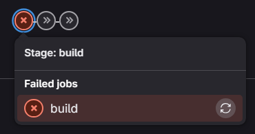 GitLab: Fehlgeschlagener Job in der Pipeline-Ansicht