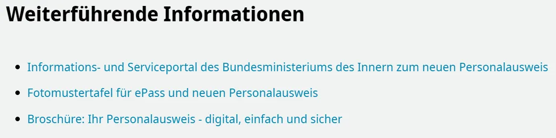 Beispielhafte grafische Darstellung der weiterführenden Informationen im Bayern-Portals